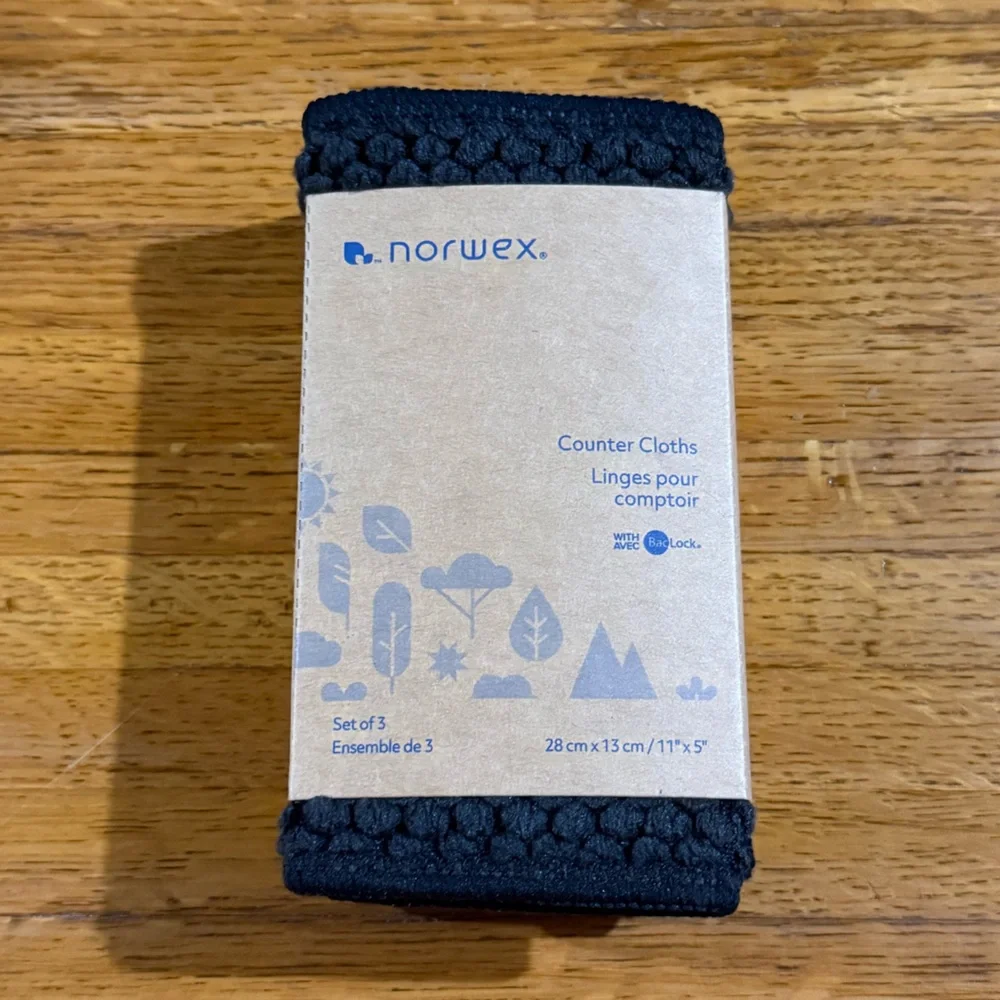 Norwex Counter Cloths in Onyx Set of 3 NWT - Picture 6 of 7